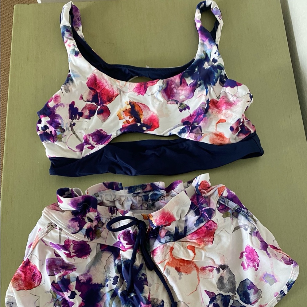 Athleta Swim Shorts and matching swim top